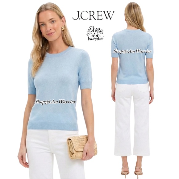 J. Crew Sweaters - J.Crew NWT {FIRM} light weight silk blend short sleeve sweater shop@iamwarrior